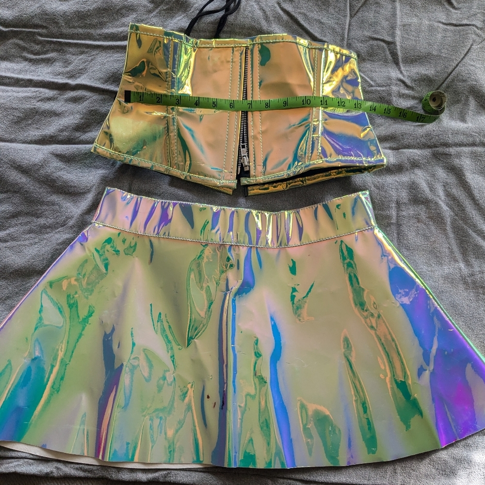 Daisy Corsets SET sz M & L Mint Holographic